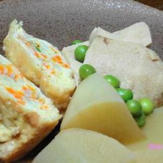 薄揚げきんちゃくとおこや（高野豆腐）の煮物♪